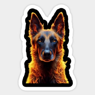 Belgian Malinois From Fire by focusln Sticker